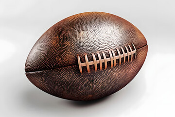 an American  football     placed on a white background 
