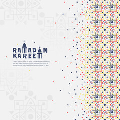Islamic Background with Ramadan Theme Using Modern Islamic Ornaments.