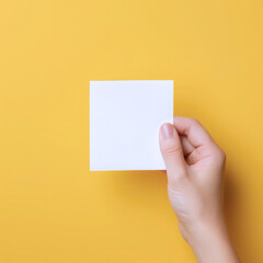 Hand Holding a Sticky Note with Distinctive Color Palette