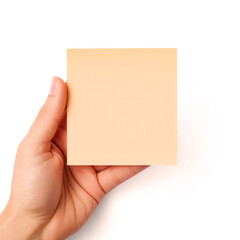 Obraz premium Hand Holding a Sticky Note with Vibrant Colors and Sharp Details