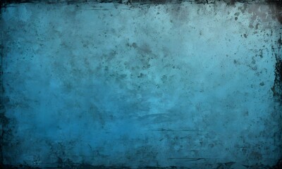 Old damaged blue and grunge textured background