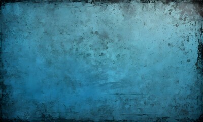 Obraz premium Old damaged blue and grunge textured background