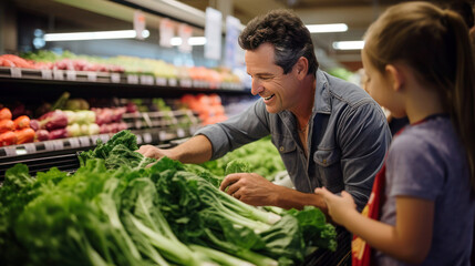 Joyful Middle-Aged Man Gathering Organic Produce for Home Cooking