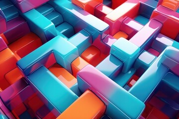 Abstract colorful 3d render background