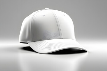 Blank White Baseball Cap Isolated on White Background, Plain Hat with Adjustable Strap