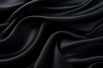 Obraz premium black silk background, abstract wavy black background