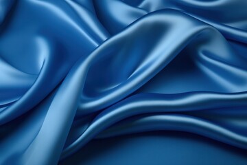 Obraz premium blue silk background, abstract wavy blue background