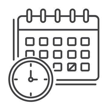 Deadline Schedule Calender Vector Illustration icon Design