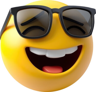 Emoji with sunglasses transparent background PNG clipart