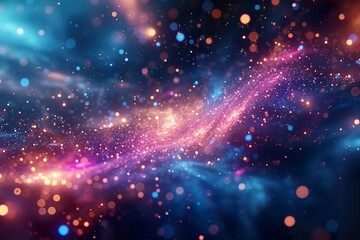 Fototapeta premium A data network of cube, connected a small neural network.