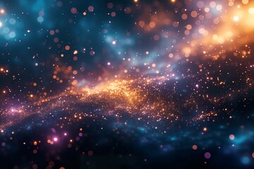 Fototapeta premium A data network of cube, connected a small neural network.