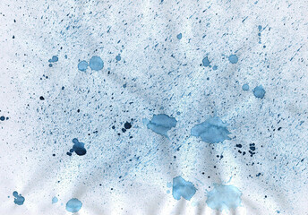 Watercolor Colorful Splash Background. Blue Splashes on White Background.