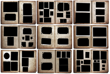 old photo albums set, transparent png.