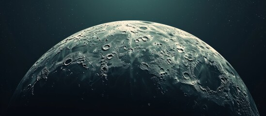 Close-up of a dense moon in the night sky.