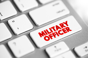 Military Officer text concept button on keyboard