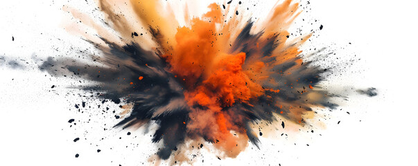explosion on white background isolated image