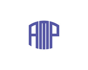 AMP logo design vector template