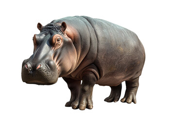 Hippopotamus on isolated background
