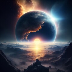 In the beginning of the world that created by a god,Generative Ai