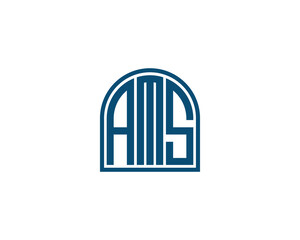 AMS logo design vector template