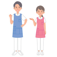介護士の男女　care manager