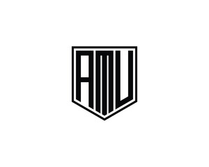 AMU Logo design vector template