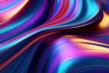 abstract shiny multi chromatic wavy 3d background