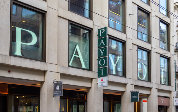 Geneva, Switzerland - February 3, 2024: One of leading suppliers of English-language books in Switzerland