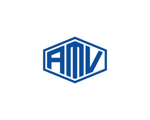 AMV Logo design vector template