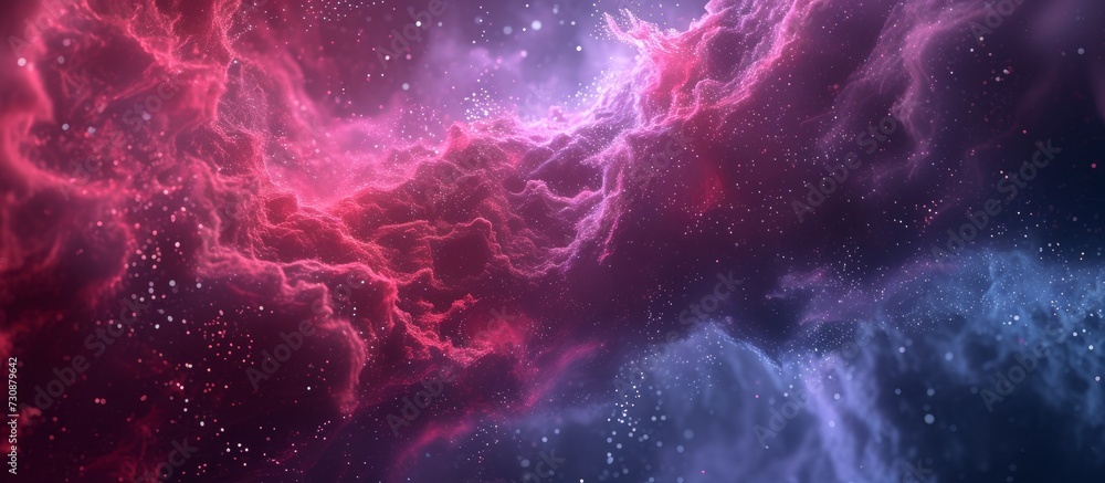 Aufkleber dynamic abstract 3d artwork generates a captivating atmosphere in deep space, perfect for electronic
