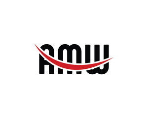 AMW  logo design vector template