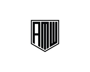 AMW  logo design vector template