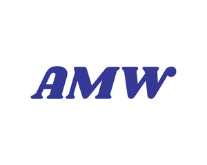 AMW  logo design vector template