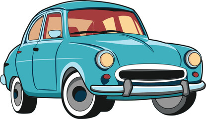 Classic retro vintage car illustration