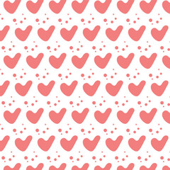 seamless pattern with hearts vector illustration