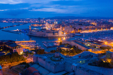 Vue aérienne de Marseille Vieux Port