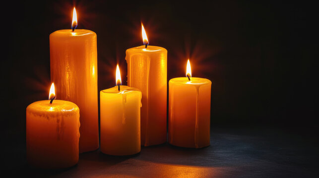 Group of Three Candles