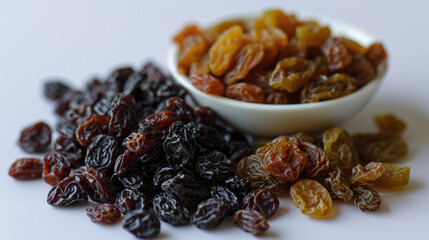 Fototapeta premium White Bowl with Raisins