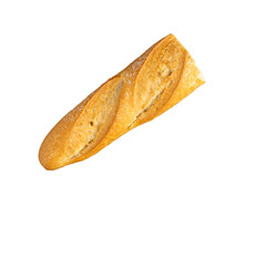 white loaf of bread isolated on transparent background