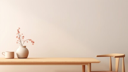 Table with Vase and Chairs