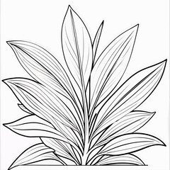 Small Tree Plant coloring outline page illustration for children and adults
