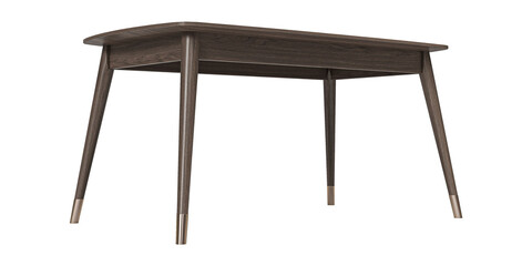 Modern and luxury wooden 
table isolated on white background. Furniture Collection.
