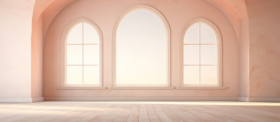 Fototapeta premium illustration of a window in an empty interior.