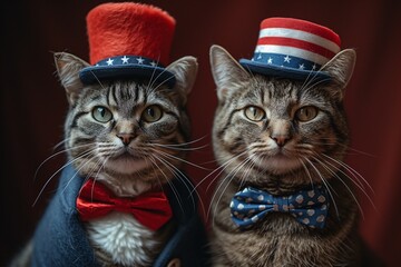 Holiday Hats: Celebrate the 4th of July with these patriotic kitties Generative AI