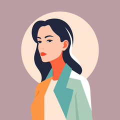 Vector illustration women portrait 