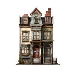 Fototapeta premium Townhouse isolated on transparent background
