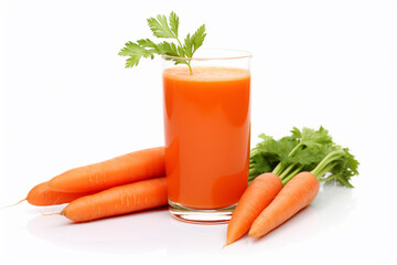 Carrot and carrot juice, vegetable, drink and food, beverage, juicy and drinking