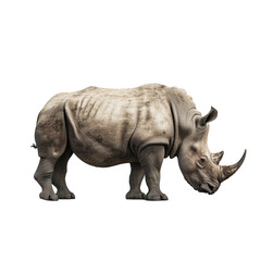 Obraz premium Rhinoceros on isolated background