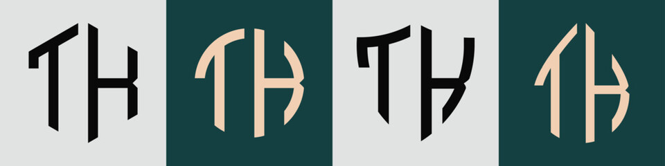 Creative simple Initial Letters TK Logo Designs Bundle.