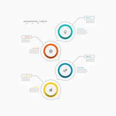 Contents infographics business colorful elements design
